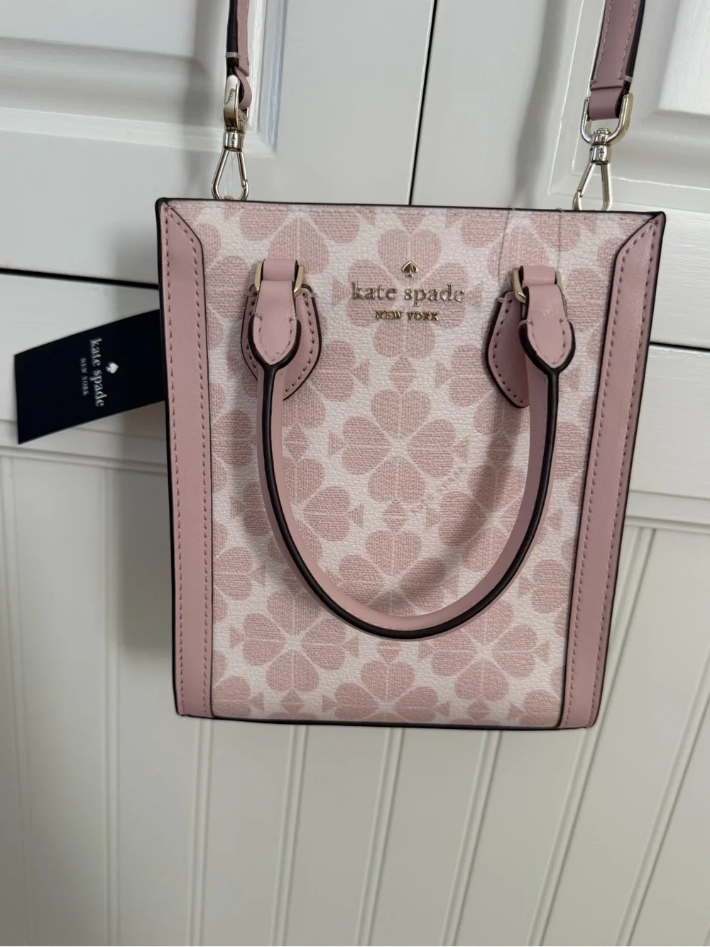 Kate Spade Pink Floral Satchel with Gold-Tone Logo